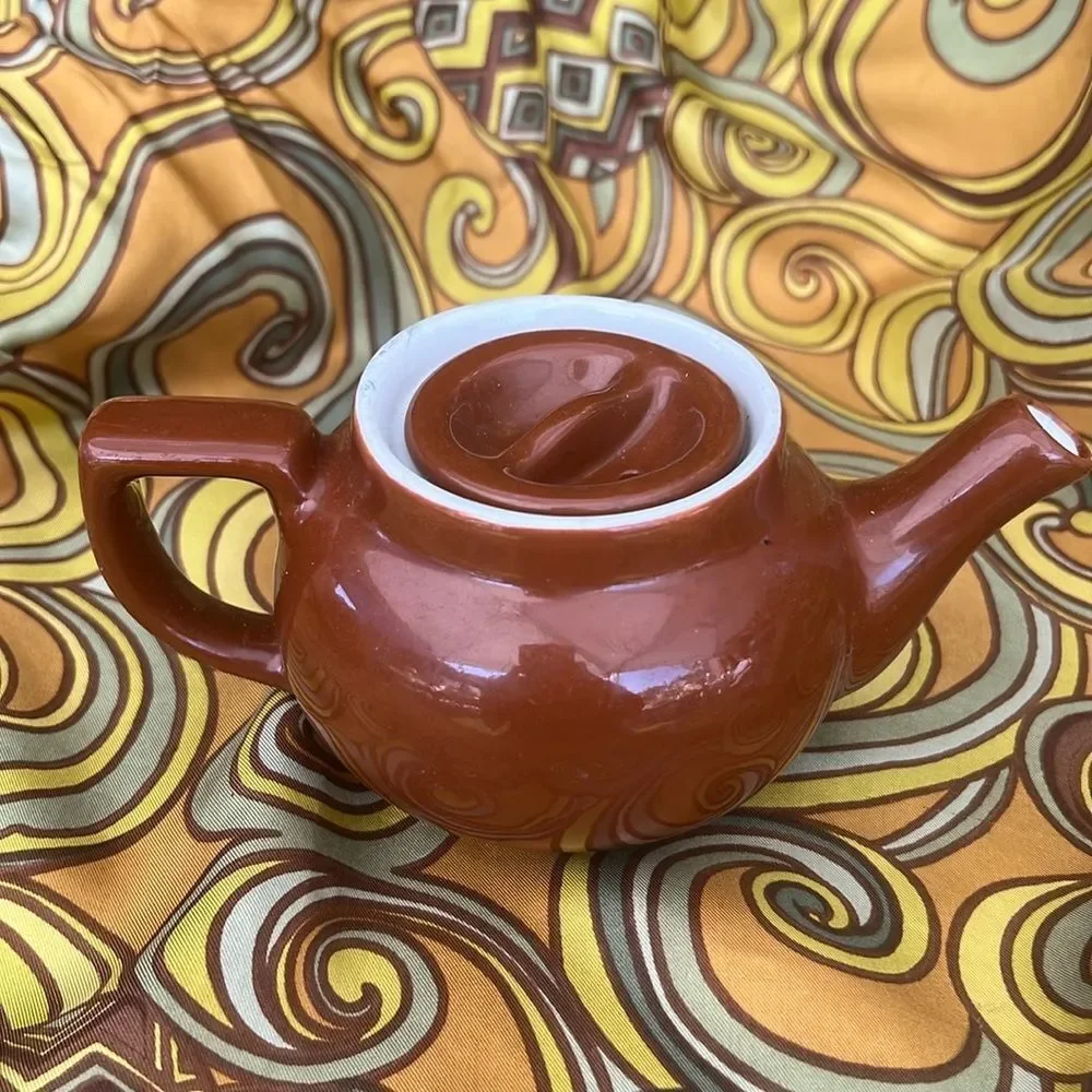 Vintage Shenango China Brown Stoneware Teapot – Made in USA.🌸